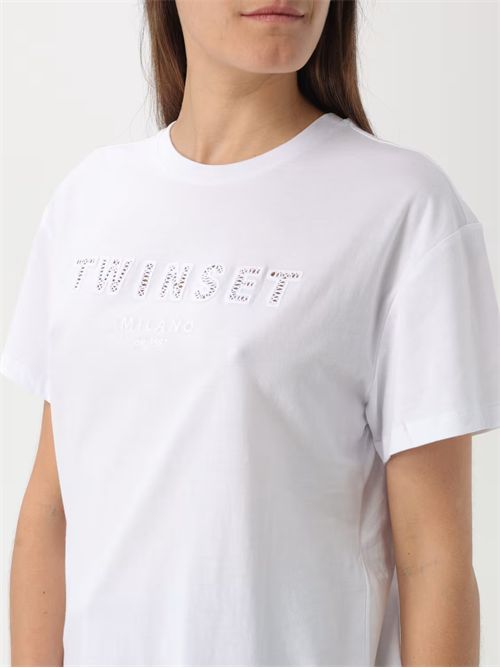 T-shirt Twinset in cotone con logo TWINSET | TT2041/00001